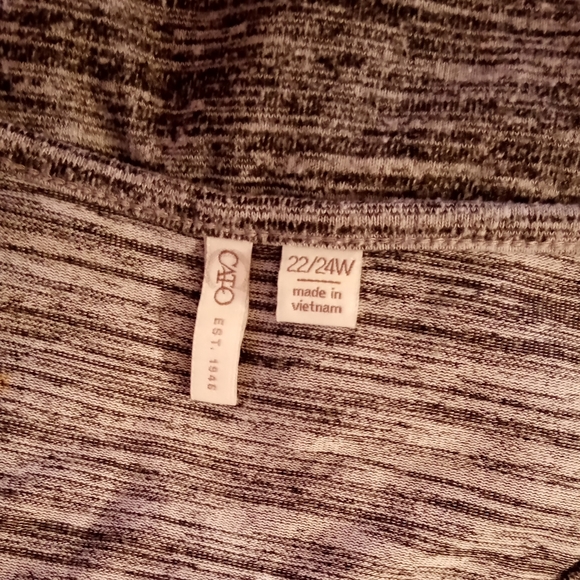 Cato Grey Bell Sleeve Top Sz 22/24W - Picture 8 of 8